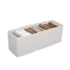 Cesta de Armazenamento para Uso Doméstico, Dobrável e Móvel, para Organizar Meias, Roupas Íntimas, Roupas de Algodão e Linho, Caixa de Armazenamento, Recipiente de Armazenamento