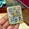 Thangka Pintado a Mano por Rekang, Cinco Caminos de la Riqueza, Deidad de los Seis Caminos de la Riqueza, Núcleo de Tarjeta 4*5