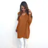 Ebay Aliexpress Más Vendido Moda Europea y Americana Otoño Cuello en V Manga Larga Suéter Delgado para Mujer Versátil Ajustado Casual Versátil