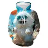 2024 Transfronterizo Nuevo Estampado de Halloween Alrededor de Hombres y Mujeres Manga Larga Casual Moda Deportiva Sudadera con Capucha Divertida Suéter