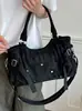 Yue Zi 2026 Verão Nova Moda Versátil Simples Bolsa de Ombro Único Bolsa de Grande Capacidade Cor Sólida Casual Bolsa Transversal