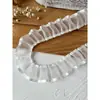 Accesorios con Adorno de Encaje Materiales DIY Decoración Ropa de Muñeca Cinta Volantes Pliegues Soporte Hecho a Mano Abanico