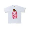 Camiseta de manga corta de la marca japonesa de moda BAPE con camuflaje de mono durmiendo y estampado de cabeza de simio, camiseta casual de manga corta de verano para pareja