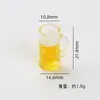 Mini Jarra de Cerveza Realista 3D Taza Miniatura Juguete de Comida Miniatura Pegamento de Crema Accesorios para Pasador Hechos a Mano DIY