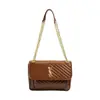 Bolsa Feminina 2026 Novo Estilo Pequena Quadrada, Bolsa de Ombro Transversal Tendência Grande Capacidade, Bolsa de Corrente Vintage