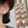 Pendientes de Perla Rosa de Alta Calidad con un Diseño de Nicho de Alta Gama, Lujo Ligero, Estilo Versátil y Popular, Pendientes y Accesorios para Orejas al por Mayor