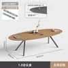 Mesa Oval Pequena Simples para Escritório Mesa de Conferência Branca Mesa de Treinamento para Negociação Bancada Sala de Reunião Mesa de Reunião
