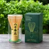 Set de batidor de matcha, Set de té de bambú morado, Bol de matcha, Soporte para batidor, Pincel de matcha, Herramientas para la preparación del té, Batidor de 100 puntas