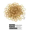 Accesorios para Joyería DIY Mini Llavero Anillo de Doble Capa Anillo Doble Accesorios para Joyería Acero Inoxidable Chapado en Oro al Vacío Conservación del Color