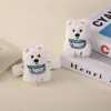 Celebrante Cibernético Desenho Animado Cachorrinho West Highland Boneca Acessórios Fofo Bibe de Pelúcia Bolsa para Cachorro Broche Decorativo Boneca