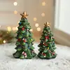 Resina Transfronteriza Escritorio Árbol de Nieve Verde Árbol de Navidad Adornos Pequeños Mini Decoración Festiva Arreglo Venta al por Mayor
