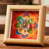Xizang Thangka Mantra de Seis Caracteres Escrituras Sânscritas Tântricas Om Ma Ni Bami Guo Amuleto Bodhisattva Guanyin Emoldurado