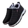 Zapatos de Algodón para Hombre Invierno Nuevo Estilo Forrados de Felpa Suela Gruesa Zapatos de Algodón Old Beijing Engrosados y Cálidos para Hombres de Mediana Edad y Mayores Papá Zapatos de Algodón para Nieve