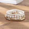 Pulseira Bohemian Empilhada Estilo Férias Design Ins para Mulheres Senso de Design Nicho Pulseira Elástica de Contas de Arroz Tendência Fornecimento Transfronteiriço