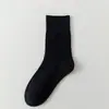 100% AlgodónCalcetines blancos para mujer, calcetines finos de verano hasta la mitad de la pantorrilla, algodón puro, adecuados para zuecos, sin costuras, calcetines cortos anti-pilling