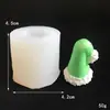 Molde de Silicona de Azúcar para Gorro de Navidad Serie Navideña Adornos para Velas de Aromaterapia Molde Decorativo para Pastel Mousse
