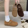 Mocassins de outono slip-on com sola macia, sapatos de um só tom com salto oculto, sapatos casuais, novo estilo feminino, sola grossa, super modernos, design retrô, 2026