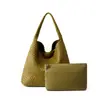 Bolsas de palha tecidas à mão para mulheres, bolsas de mão e de ombro casuais da moda, bolsas de axila estilo coreano de grande capacidade para mãe e filha, vendas diretas de fábrica
