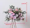 Ventana de ceremonia de entrega de coche arreglo de boda columna de flores adornos florales flores artificiales tienda 4s bienvenida decoración de columna de papel tarjeta PVC