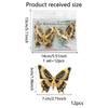 Una variedad de nuevas y creativas pegatinas de pared de mariposas doradas tridimensionales 3D, 12 pegatinas de pared decorativas autoadhesivas para sala de estar instaladas