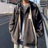 Chaqueta Chic Han Feng para Hombre Otoño Chaqueta de Pana Moda Coreana Chaqueta Suelta de Moda con Capucha para Niños Estilo Hong Kong