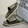 Novas Chinelas Estilo Flip-Flop para Uso Externo de Verão Masculino, Chinelos de Eva Respiráveis, Sandálias de Fundo Alto para Casa Antiderrapantes Resistentes ao Desgaste com Solado Macio