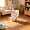 Muñeca de Gatito Siamés Naranja de Pie Linda Kawaii Partículas Accesorios Decorativos DIY Gato de Coche Escritorio Adorno Pequeño