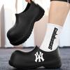 Pantuflas EVA para Hombre Exterior Moda Zapatos para Aumentar la Altura Verano Combinación con Todo Pareja Casual Baotou Playa Slip-on