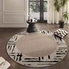Alfombra redonda francesa transfronteriza, estilo retro, para sala de estar, sofá, mesa de centro, manta, tocador, alfombra de terciopelo de cristal.