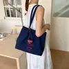 Bolsa de Lona con Letra para Mujer 2025 Nueva Tendencia Verano Moda Bolso Tote Casual Gran Capacidad Hombro Bolsa para Viajar