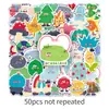 50 Hojas Pegatinas Originales La Naturaleza Respira Pintadas a Mano Transfronterizas Palabras en Inglés Sol Luna Montañas Ríos Pegatinas Cognitivas Impermeables