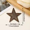 Parche Bordado de Estrella de Cinco Puntas con Purpurina de Nuevo Estilo, Accesorios de Ropa y Equipaje de Venta Caliente Transfronteriza, Parche Decorativo Termoadhesivo