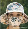 Máscara colheita de chá capa facial à prova de poeira UV ao ar livre novo verão respirável Chapéu de Sol chapéu de sol integrado