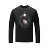 Estación Europea taladro en caliente industria pesada cruz camiseta de manga larga ropa de hombre moda masculina talla grande base casual para hombre