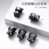 Obsidiana Plateada Natural Bola de Meteorito Planetario Pieza Tallada Accesorio Lindo Versátil Piezas para Hacer Joyería DIY Obsidiana Plateada Al Por Mayor