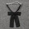 [Gris Carbón Pequeño] Tela Acabada Corbata de Uniforme JK Japonés Corbata Camisa Falda de Uniforme Escolar Lazo de Cuello