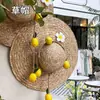 Frutas de trepadeira de limão enfeites pendentes amuletos enfeites de galho adereços para fotos adereços de cenografia fundo de moldura de janela porta decoração de primavera e verão