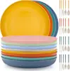 Diretamente do fabricante: Prato de jantar espessado de palha de trigo, louça doméstica, estilo nórdico 22cm prato de frutas, prato de salada, prato de PP