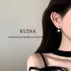 Pendientes de Plata S925 en Forma de Corazón para Mujer 2026 Nuevo Estilo Popular Lujo Ligero Gama Alta Elegantes y con Estilo Pendientes de Botón Aguja de Plata Pura Versátiles