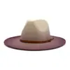 Moda europea y americana nuevo sombrero de jazz con pintura en aerosol AliExpress Amazon hombres mujeres sombrero bombín de lana PQMNDJS008