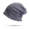 Gorro de Lana para Hombre y Mujer Otoño e Invierno Nuevo Hilo de Algodón Gorro sin Pompón Comercio Exterior Transfronterizo Gorro de Punto Tendencia Coreana Gorro Protector para las Orejas