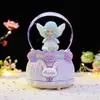 Caixa de música de bola de cristal infantil caixa de música bola de vidro floco de neve princesa menina castelo dos sonhos presente de aniversário atacado