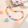Cadena para teléfono móvil de cinco estrellas con forma de corazón de acrílico colorido, cordón antipérdida corto a la moda para llaves de mujer. Fabricantes de cordones.