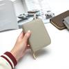 Venta caliente transfronteriza Amazon nueva mini billetera para hombre grano cruzado cremallera corta monedero una pieza envío directo
