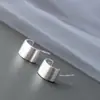 Joyería de Plata Nafuge al por Mayor Pendientes Sencillos y de Moda para Mujer Pendientes de Plata Cepillada Pendientes de Plata de Ley 925