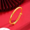 Pulsera suelta para mujer a rayas estilo nacional joyería al por mayor oro retro pulsera para mujer fabricantes chapados en oro joyería al por mayor