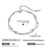 Pulsera Wanxing de acero inoxidable europeo y americano con cuentas multicapa, cadena apilada de acero de titanio a juego, cadena de clavícula, joyería transfronteriza