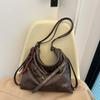 Bolsa Tote Retro Casual de Gran Capacidad para Comercio Exterior para Mujer 2024 Nueva Otoño e Invierno Mochila Versátil Bolso de Hombro para Viaje