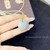 Acessórios de Colar Pingente Cadeado da Sorte Pequeno de Jade Tianshan Venda por Atacado Pingente da Sorte de Jade Tianshan Venda Direta do Fabricante