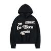 Suéter largo com estampa de espuma KANYE CPFM rebirth moda americana de rua KANYE moletom com forro de fleece masculino INS